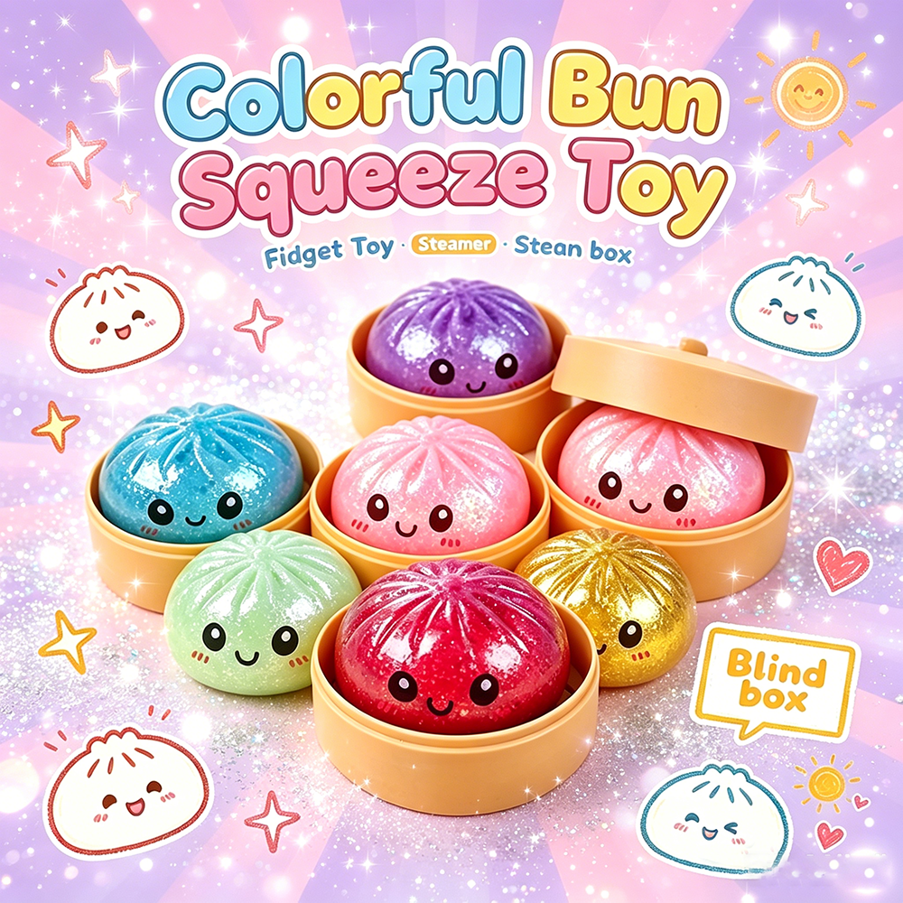Bao Steamer Bamboo - Mini New Glitter Steamed Bun Squeeze