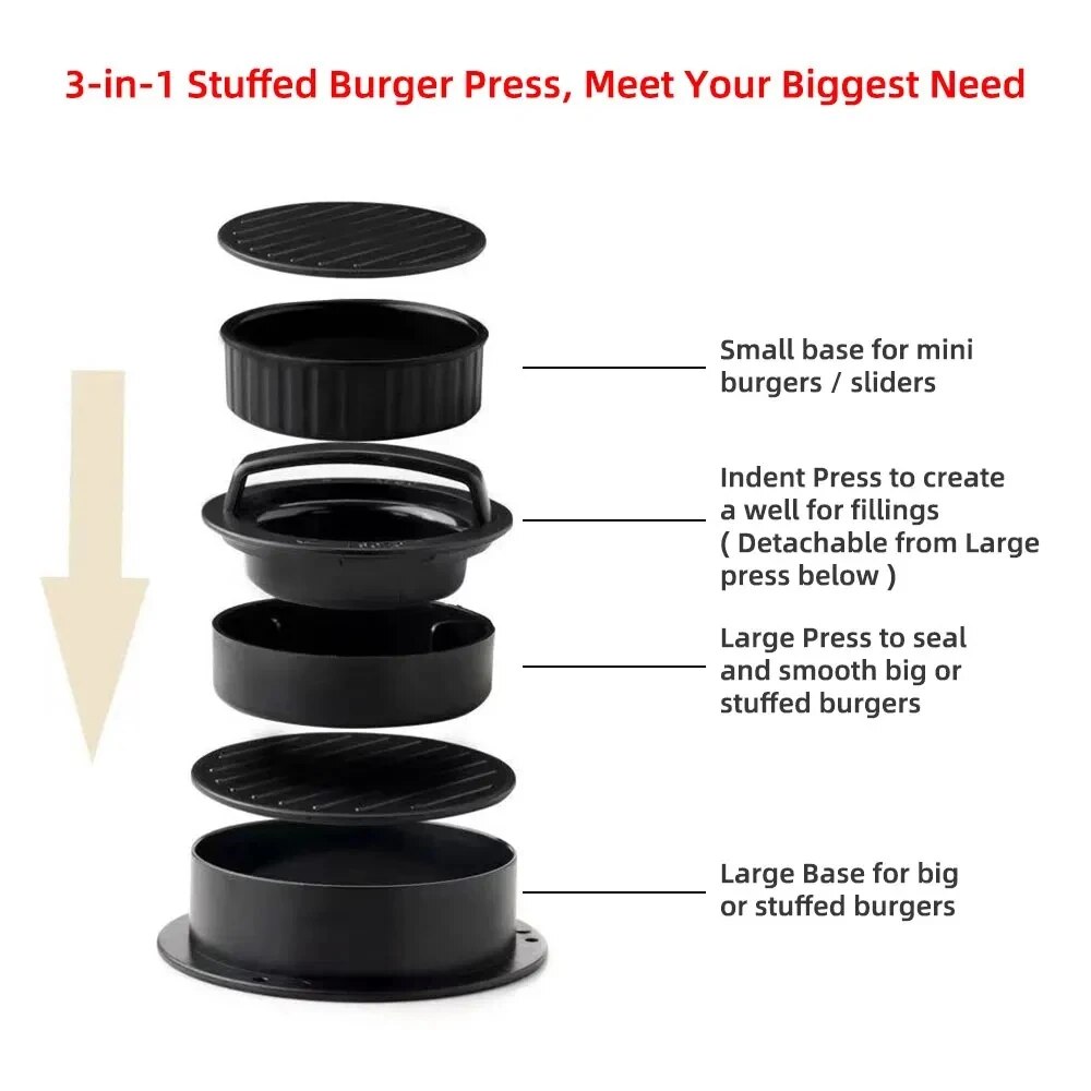Round Hamburger Burger Press B - огляд і ціна Hot Dog Press