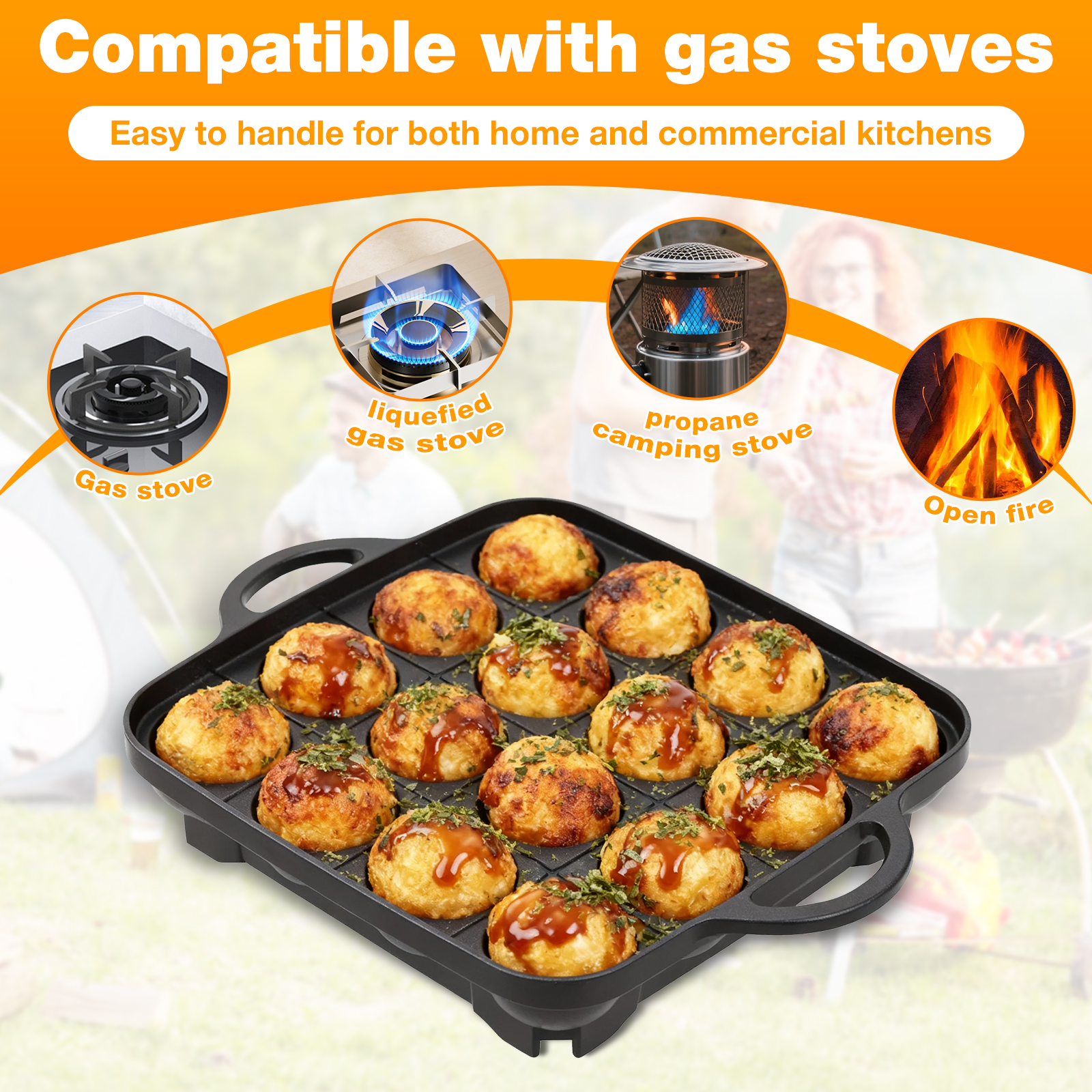 Takoyaki Pan Nonstick Japanese - огляд і ціна Takoyaki Grill Plate