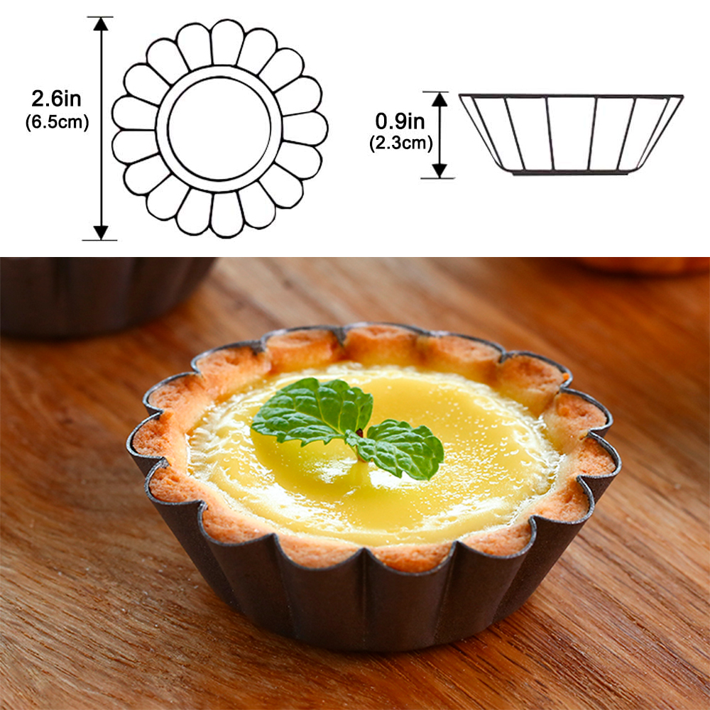 12Pcs Pan Mold Tart Quiche Fla - огляд і ціна Egg Waffle Pan