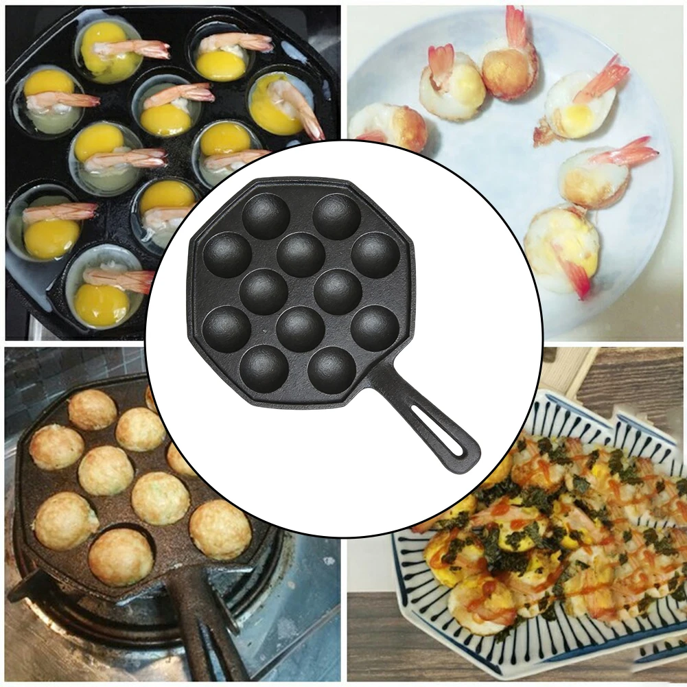 Cast Iron 12 Pits For Baking T - огляд і ціна Takoyaki Grill Plate