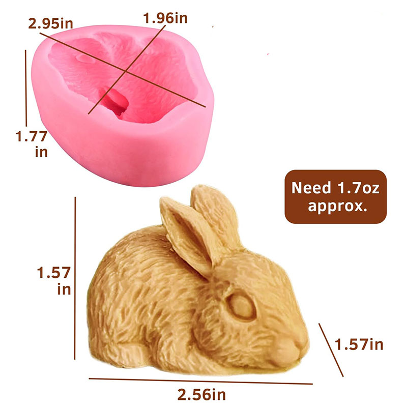 3D Rabbit Silicone Soap Mold E - огляд і ціна Bunny Cake Mold