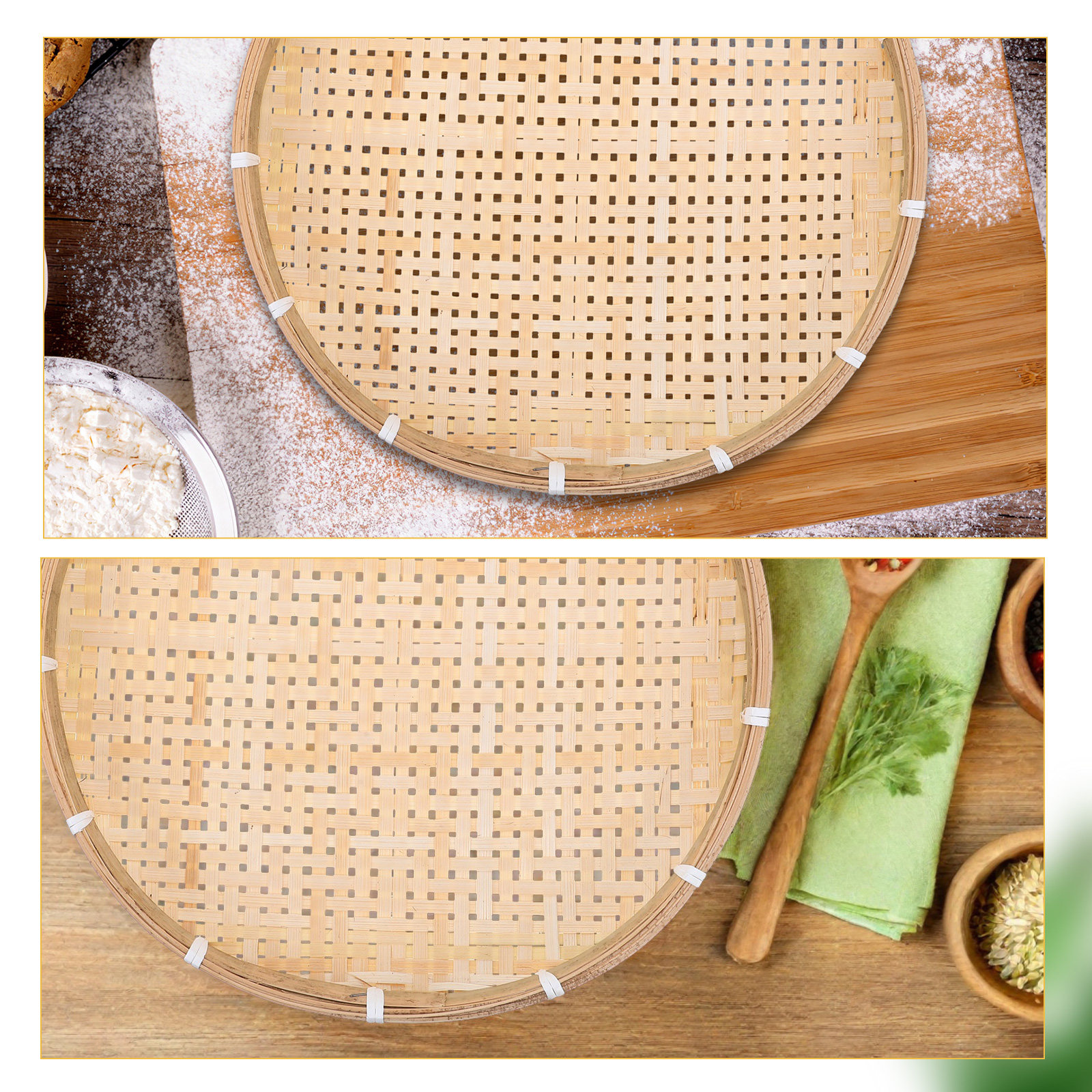 35Cm Round Bamboo Sieve Basket - огляд і ціна Dim Sum Basket