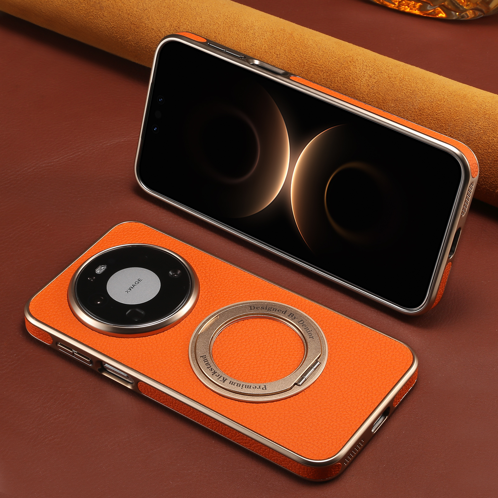 Denior Litchi Grain Phone Case - огляд і ціна Taco Stand Holder