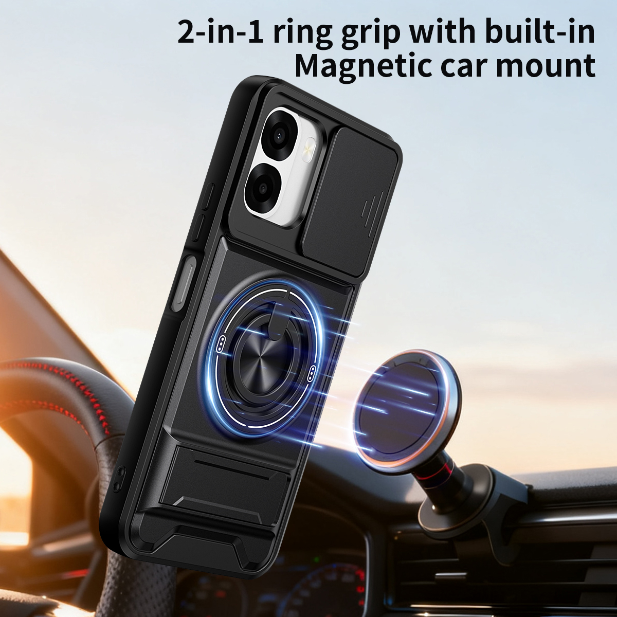 Armor Phone Case For Oppo A6x  - огляд і ціна Taco Stand Holder
