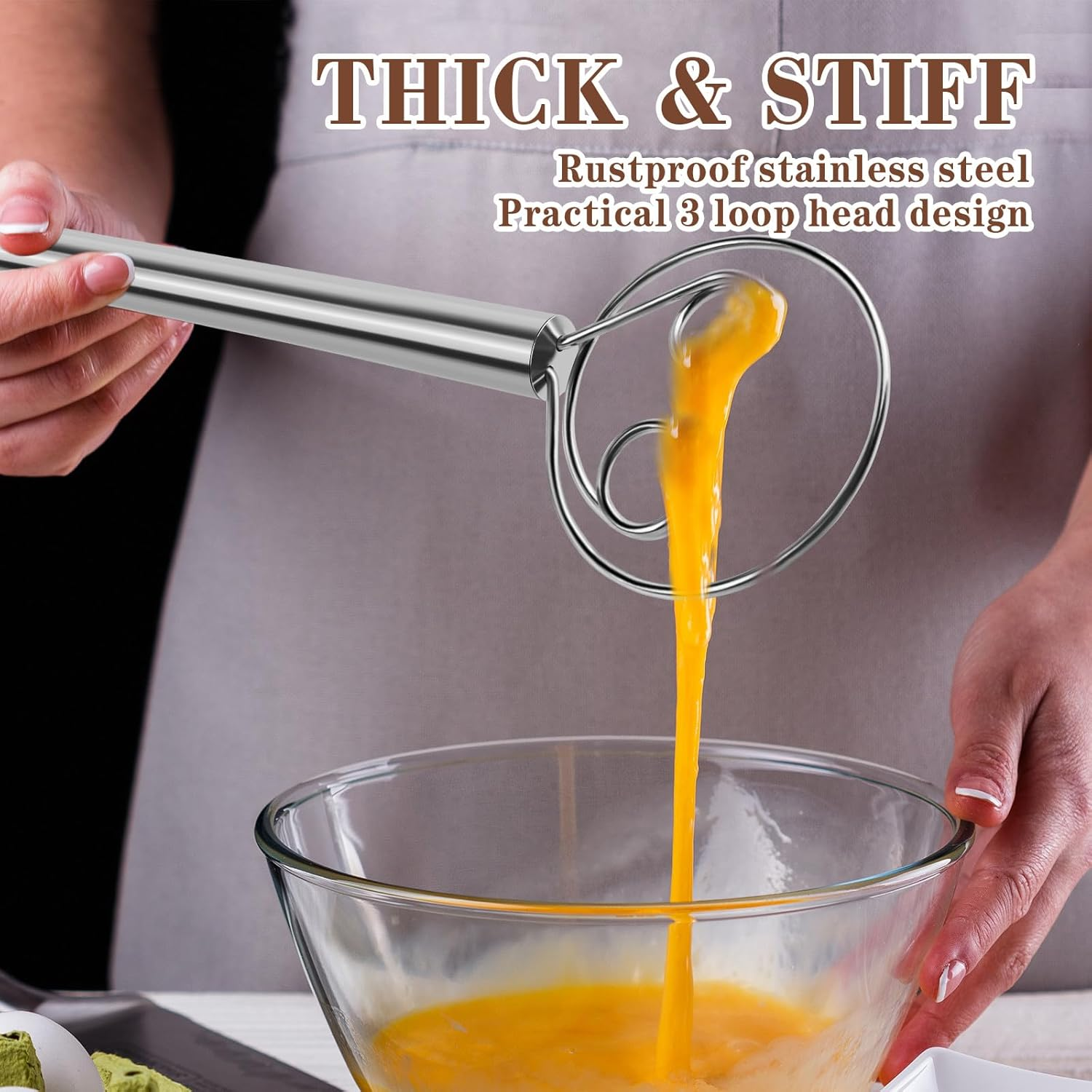 Danish Dough Whisk - Stainless - огляд і ціна Danish Pancake Pan