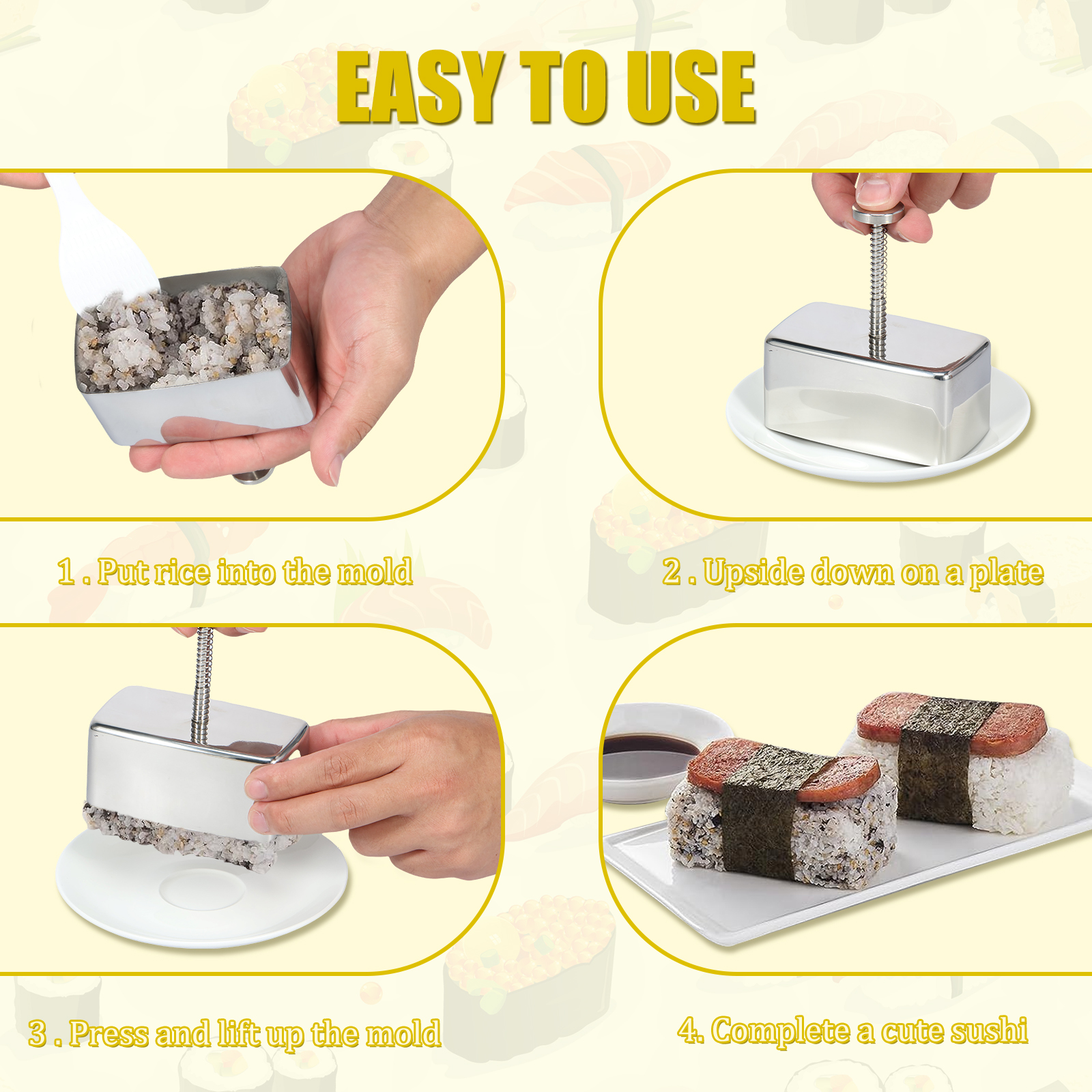 Onigiri Mold Non-stick Stainle - огляд і ціна Spring Roll Wrapper