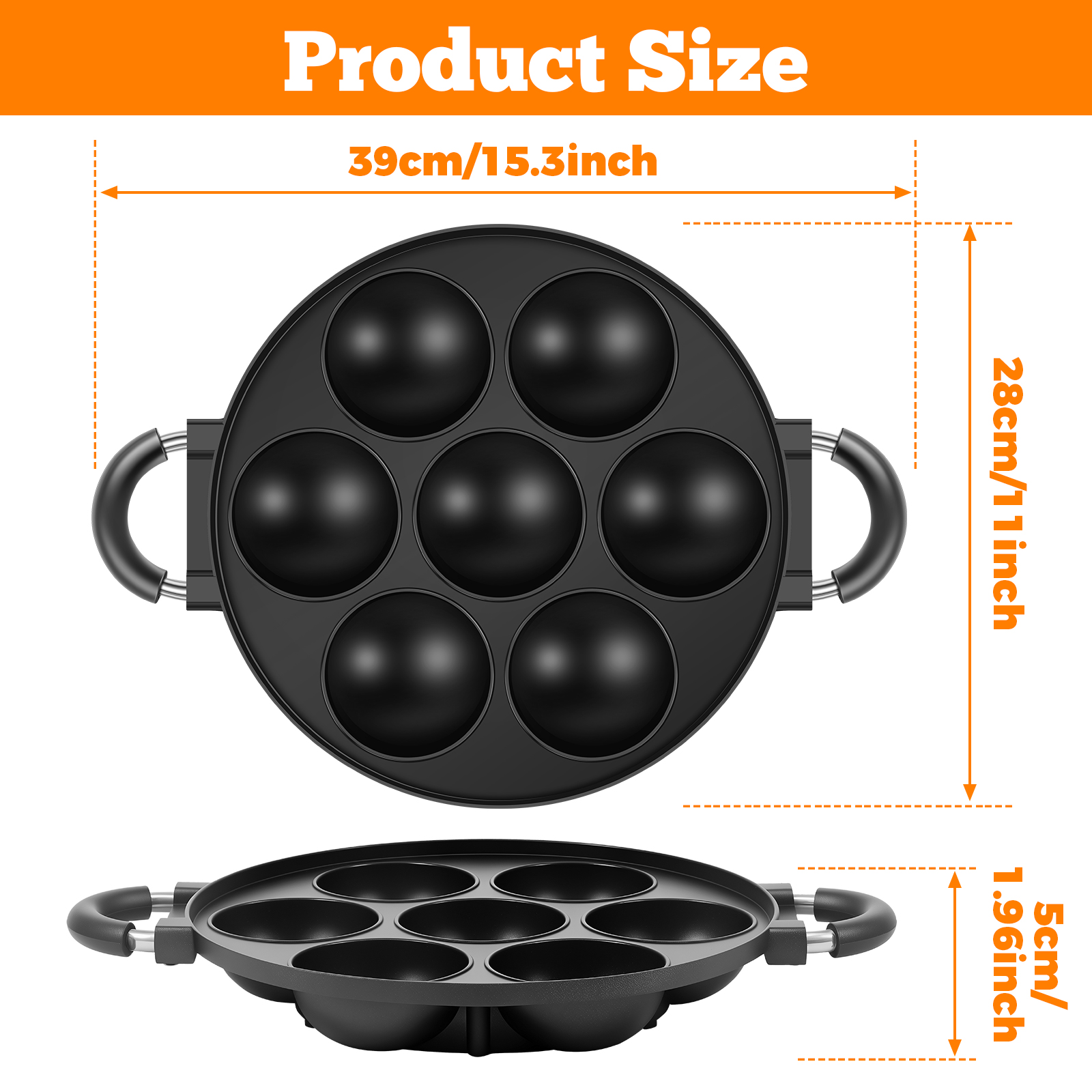 16/7 Holes Takoyaki Pan Alumin - огляд і ціна Takoyaki Grill Plate