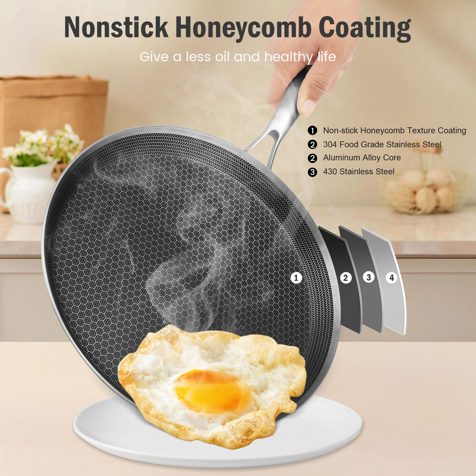 Stainless Steel Frying Pan Non - огляд і ціна Danish Pancake Pan