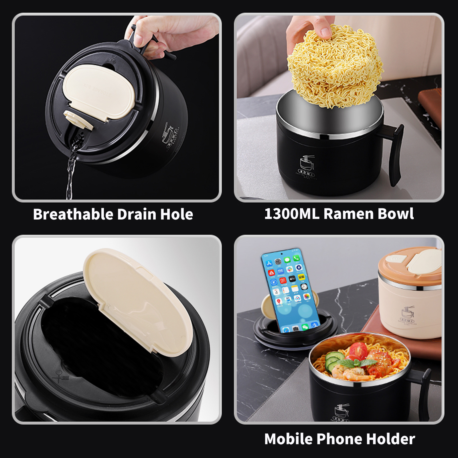 1300ml Ramen Bowl With Lid Sta - огляд і ціна Dim Sum Basket