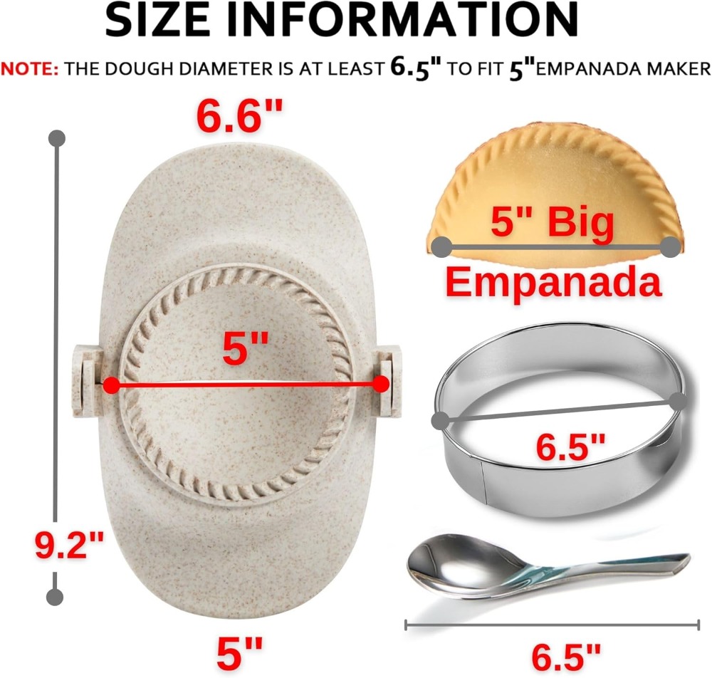 5 Inch Extra Large Empanada Ma - огляд і ціна Dumpling Press Set