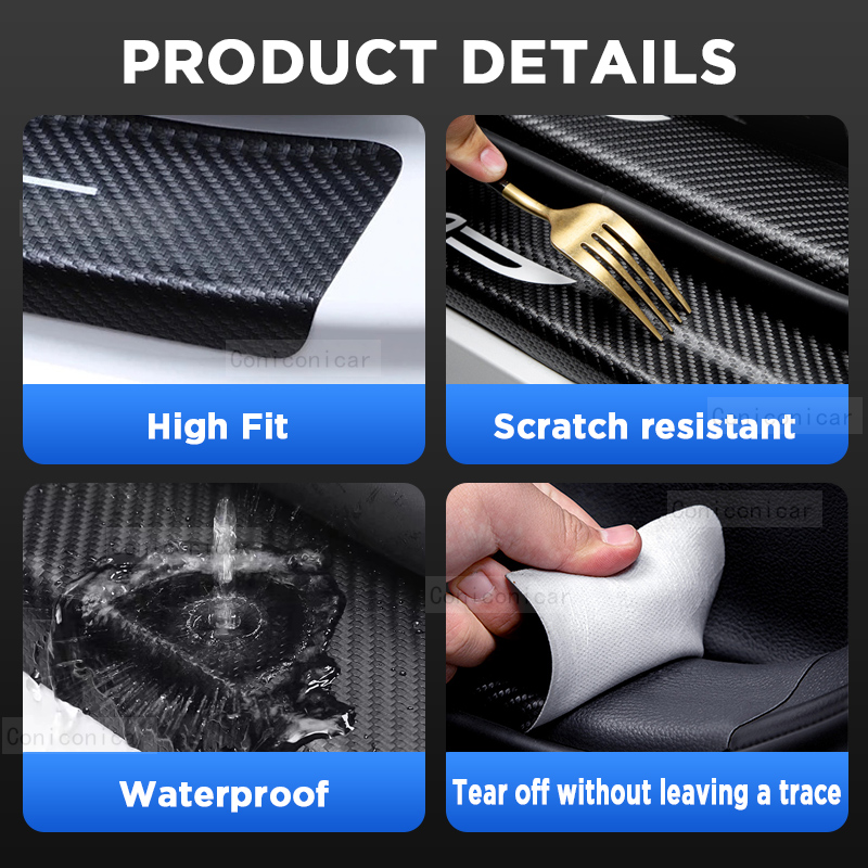 Car Door Sills Scuff Plate Thr - огляд і ціна Crepe Pan Carbon
