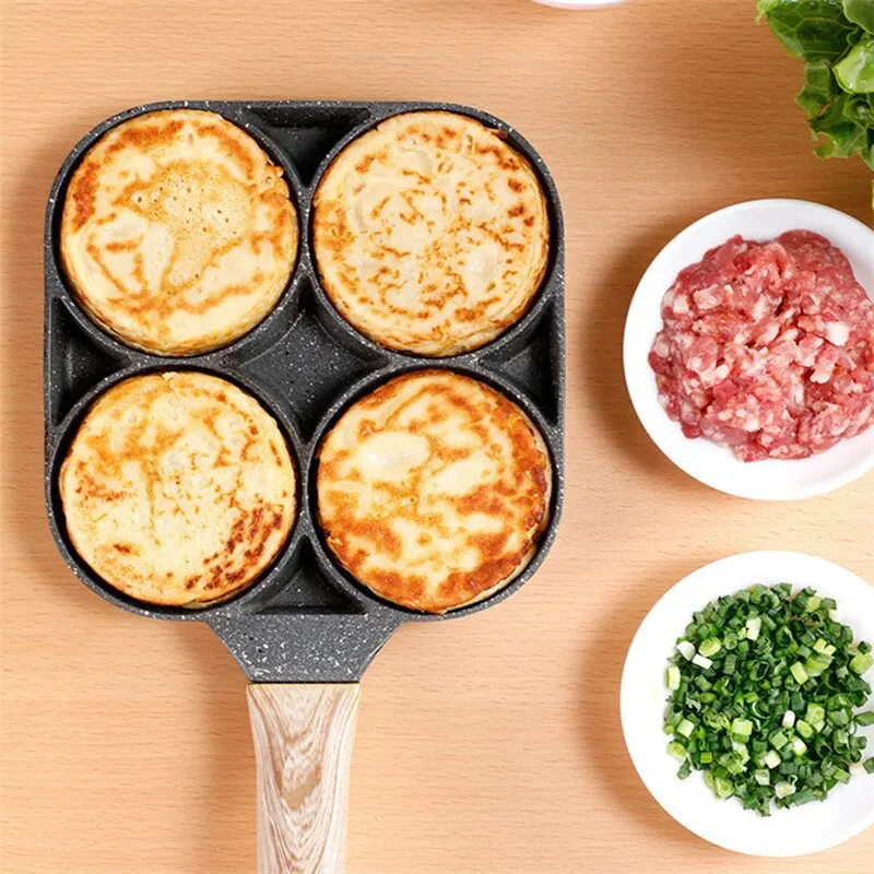 2/4-Hole Frying Pot Pan Thicke - огляд і ціна Mini Pancake Griddle